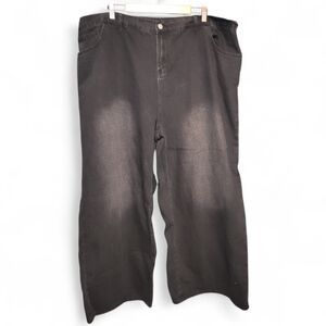 NWOT SHEIN CURVE PLUS PLUS SIZE Women's Black Jeans Y2K WIDE LEG SIZE 6XL